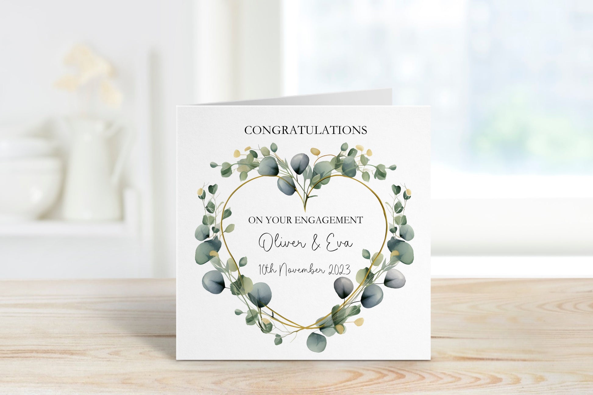 Engagement Card, Personalised Engagement Card, Engagement Card For Couple