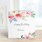Gran Birthday Card, Personalised Mum Birthday Card For Her, Floral Frame Birthday Card