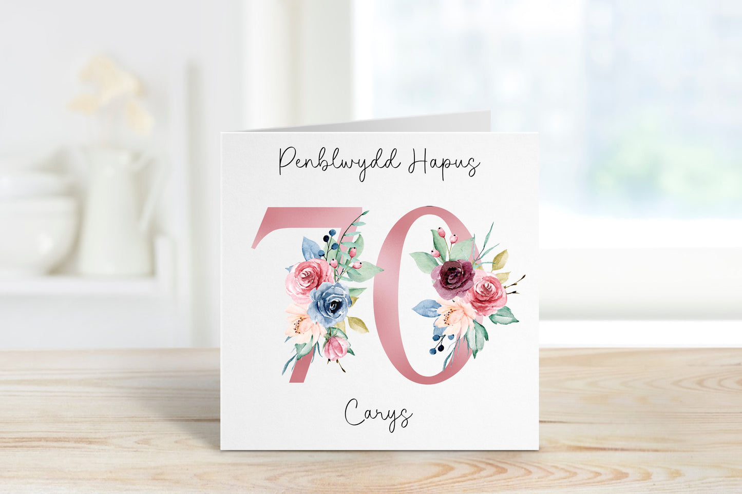 Welsh Birthday Card, Welsh 80th Birthday Card For , 40th, 50th, 60th, 70th, 80th, 90th, 100th Special Birthday, Welsh Birthday Nain