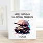 Tank Birthday Card, Grandson Birthday Card, Birthday Card For Grandson, Personalised Birthday Card