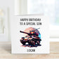 Tank Birthday Card, Great Grandson Birthday Card, Birthday Card For Grandson, Personalised Birthday Card