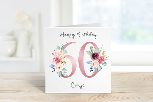Birthday Card, Personalised 60th Birthday Card For , 40th, 50th, 60th, 70th, 80th, 90th, 100th Special Birthday