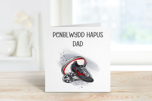 Cerdyn Cymraeg, Penblwydd Hapus Dad, Welsh Cards, Welsh Birthday For Taid, Welsh Rugby Card