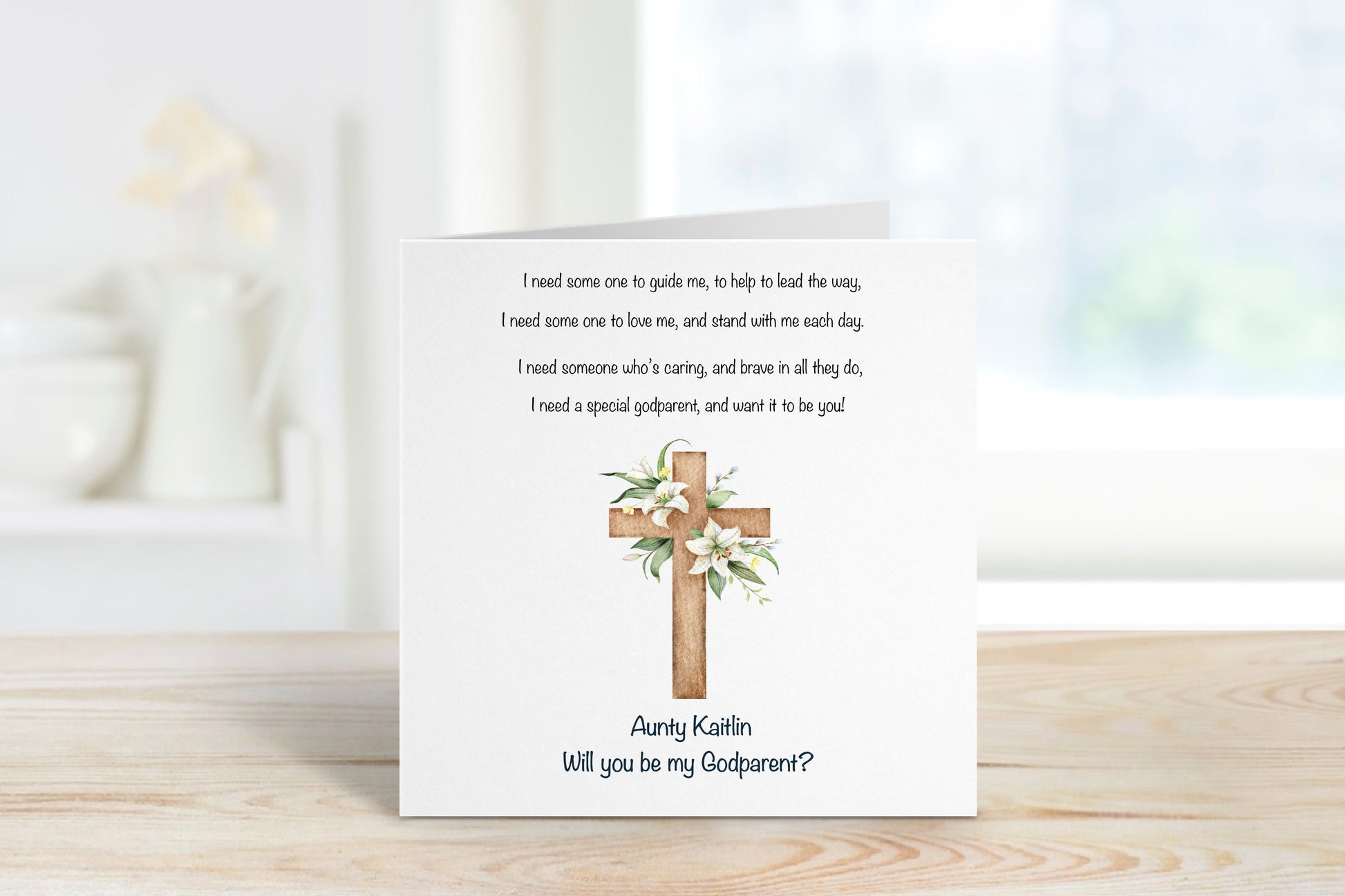 Guardian Christening Proposal Card, Godparent Proposal Card, Godfather Proposal Christening Card, Baptism Card, Will You Be My Godparent