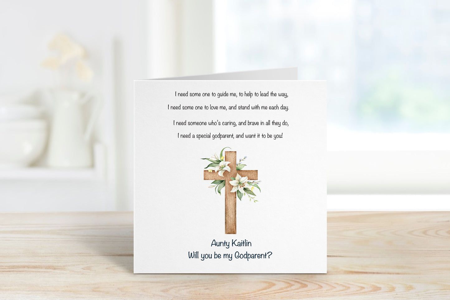 Godmother Proposal Card, Godfather Proposal Christening Card, Godmother Proposal Baptism Card, Will You Be My Godparent