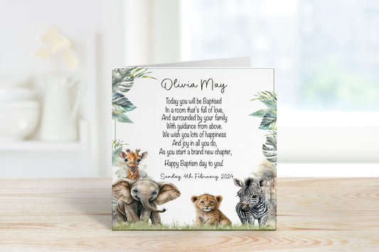 Personalised Baptism Card, Christening Card