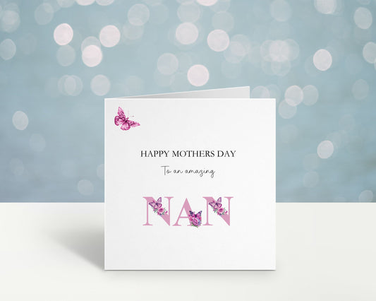 Mothers Day Card For Nan, Mothers Day Card Mum, Stepmum Gifts, Mum Mother's Day, Grandma, Great Gran, Great Granny, Nana, Nanny, Nan, Nannie