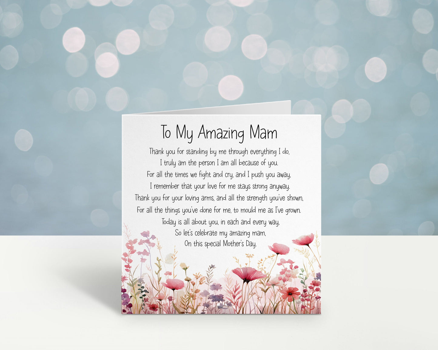 Mothers Day Card, Mothers Day Card For Mum, Mum Mother's Day Poem, Daisy Card