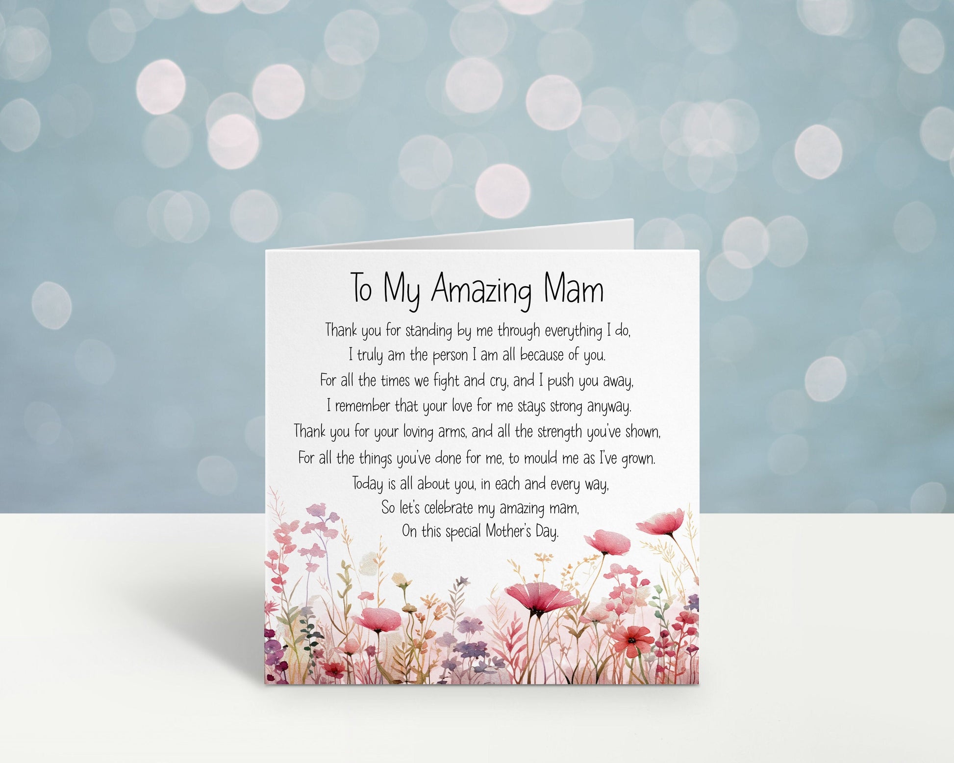 Mothers Day Card, Mothers Day Card For Mum, Mum Mother's Day Poem, Daisy Card