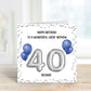 40th Birthday Card, Personalised Son In Law Birthday Card, Personalised Birthday Card For Him, Great Nephew Birthday Card