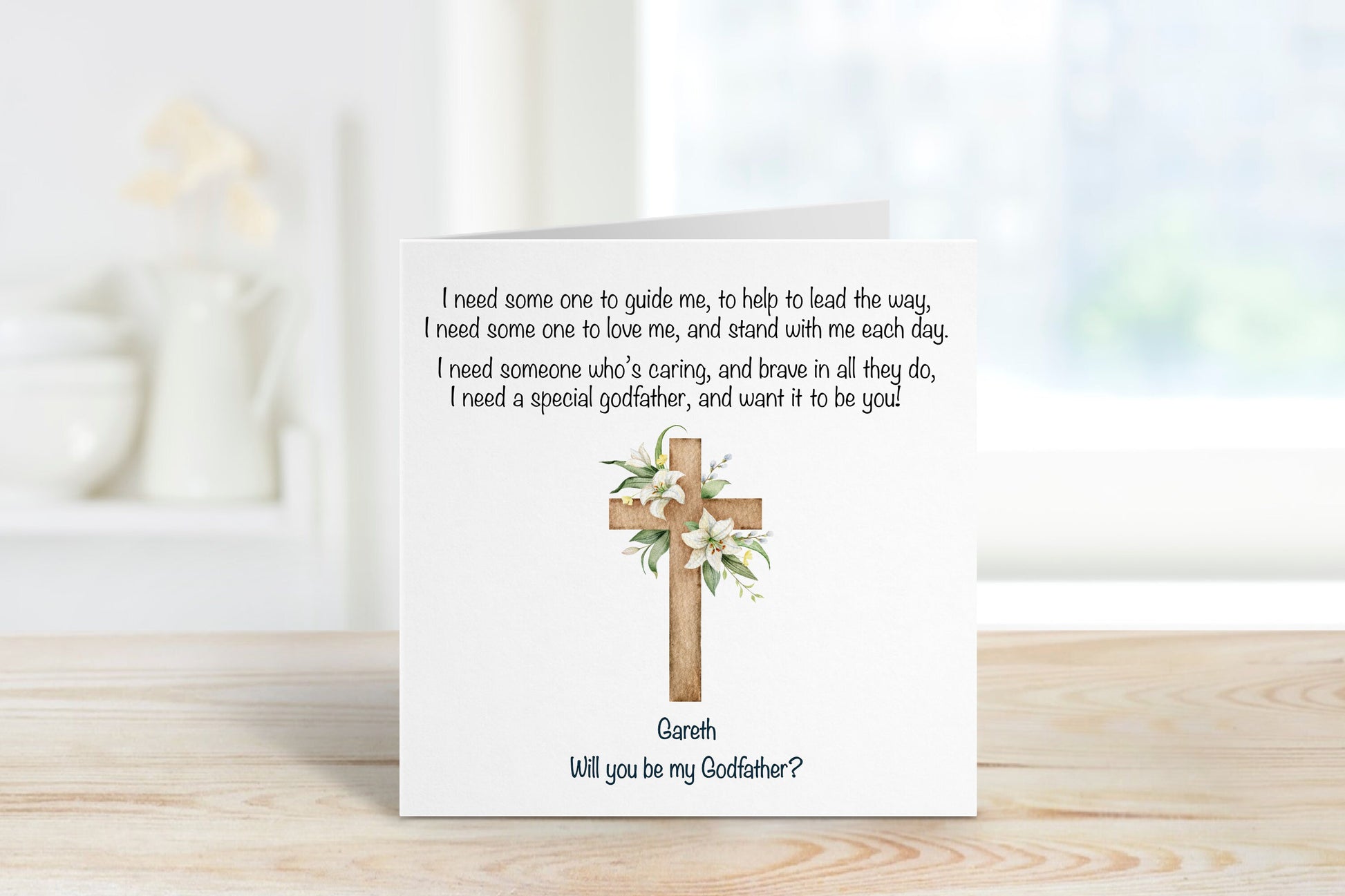 Godparent Proposal Card, Godfather Proposal Christening Card, Godmother Proposal Baptism Card, Will You Be My Godparent