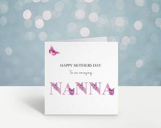 Mothers Day Card For Nanna, Step mum Gifts, Mum Mother's Day, Grandma, Great Gran, Great Granny, Nana, Nanny, Nan, Nannie