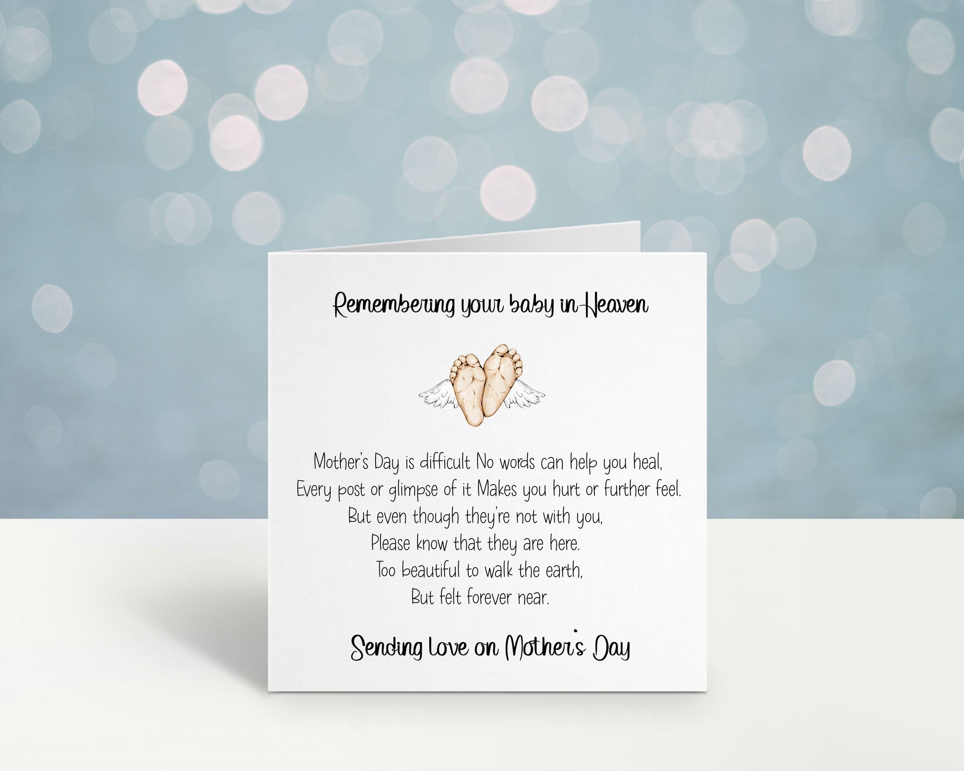Baby In Heaven Mother's Day Card, Angel Baby Mother's Day Card