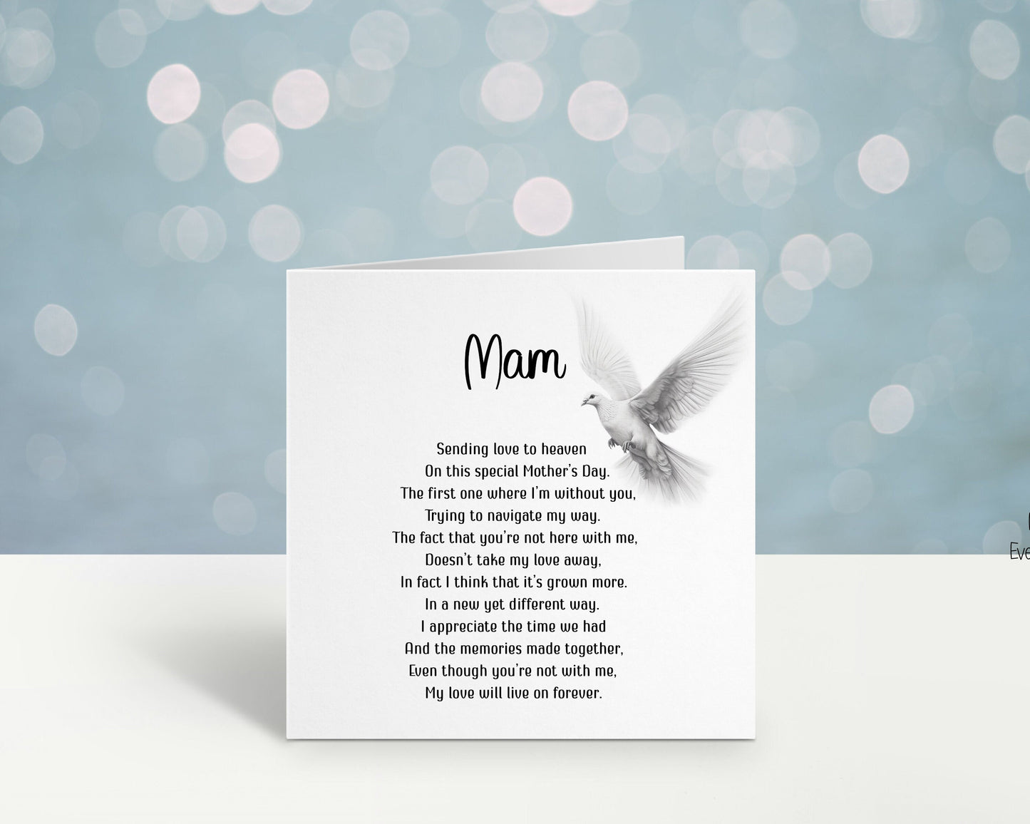 First Mother's Day Without You Card, Memorial Mothers Day Card, Mothers Day In Heaven Card, Dove