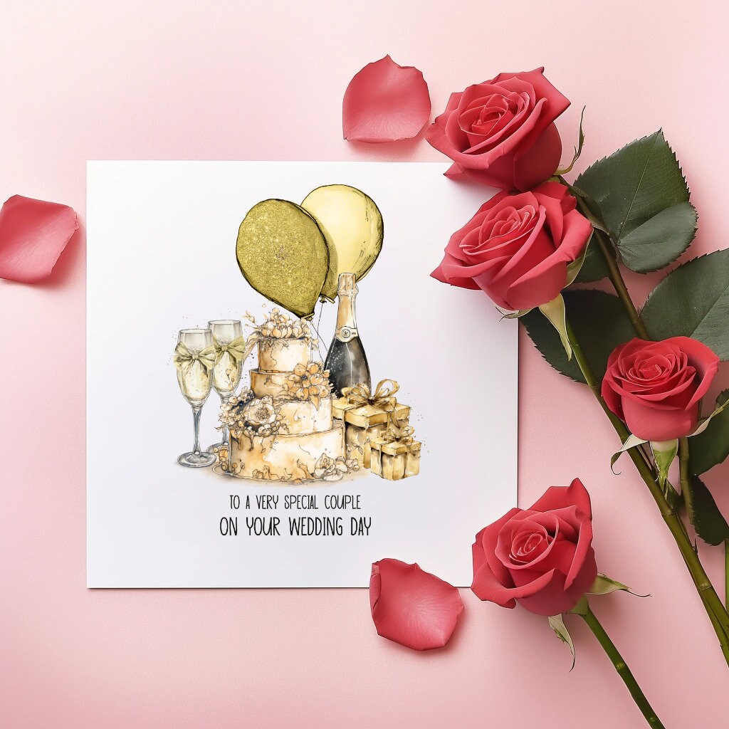 Wedding Card, Wedding Day Card For A Special Couple, Wedding Card For Bride And Groom, UnPersonalised Wedding Day Card
