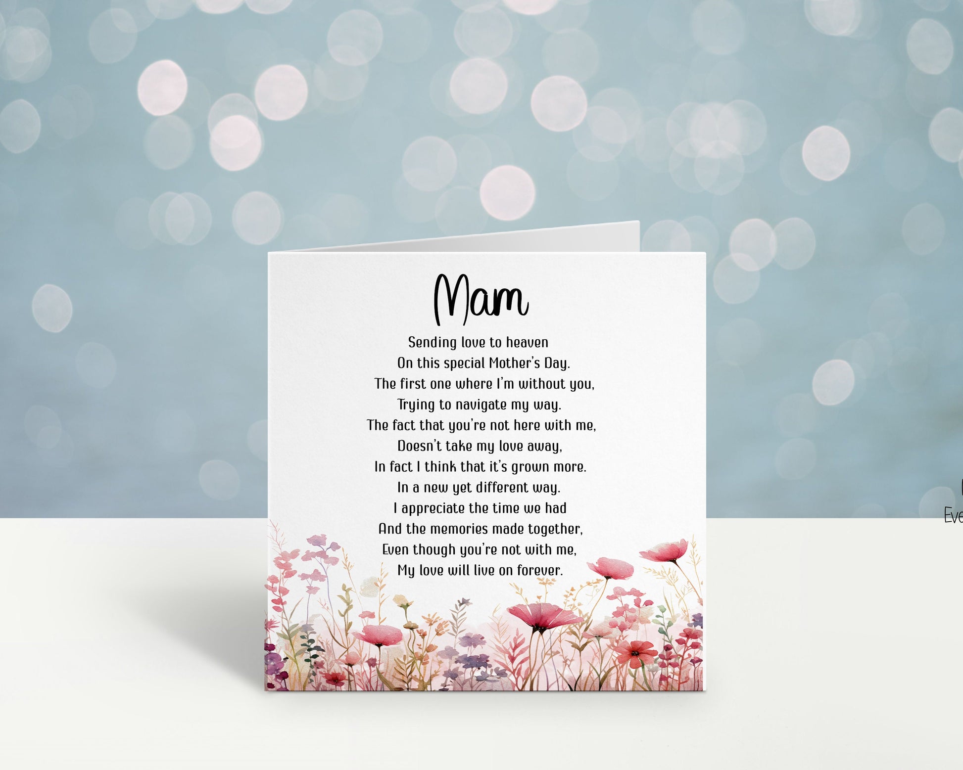 First Mother's Day Without You Card, Memorial Mothers Day Card, Mothers Day In Heaven Card