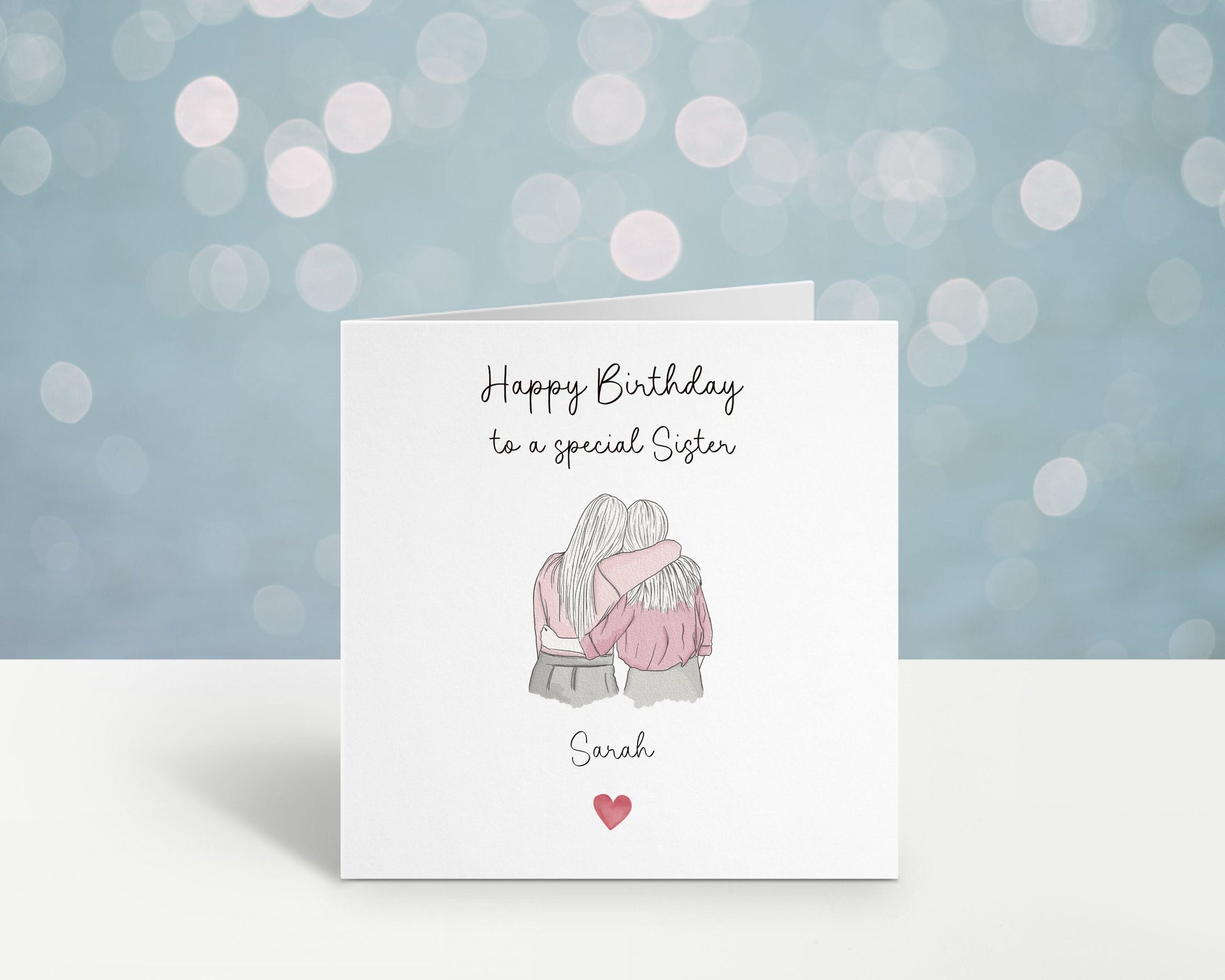 Personalised Sister Birthday Card, Birthday Card For Mum, Birthday Card For Auntie, Birthday Card For Cousin