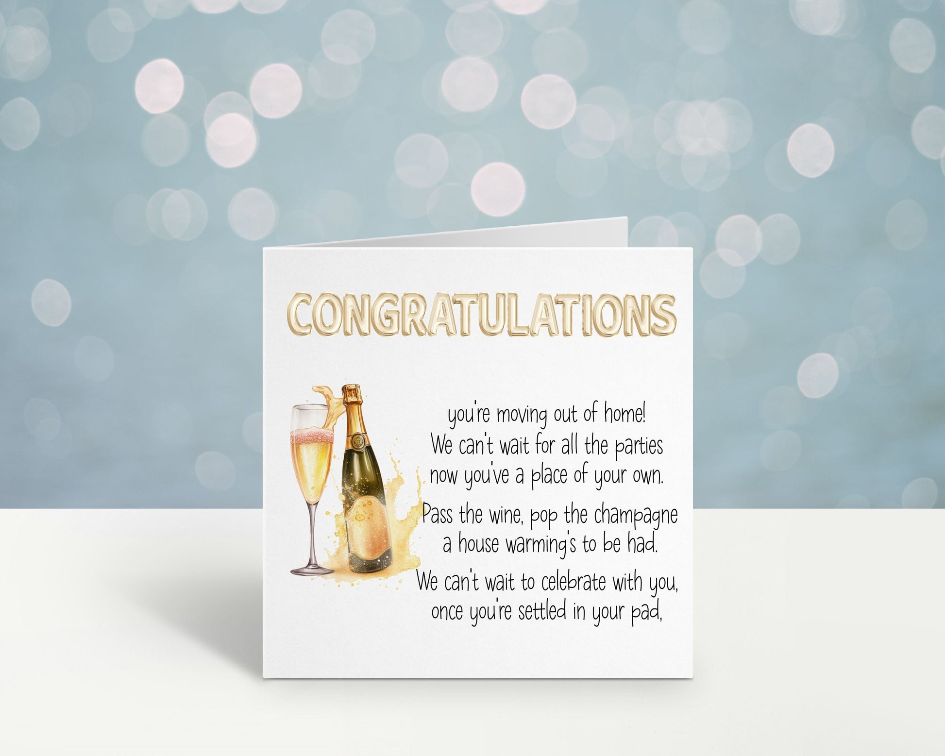Personalised New Home Card, Moving Out Of Home Card, Congratulations On Your New Home Card, Personalised New Home Card, New Home Card