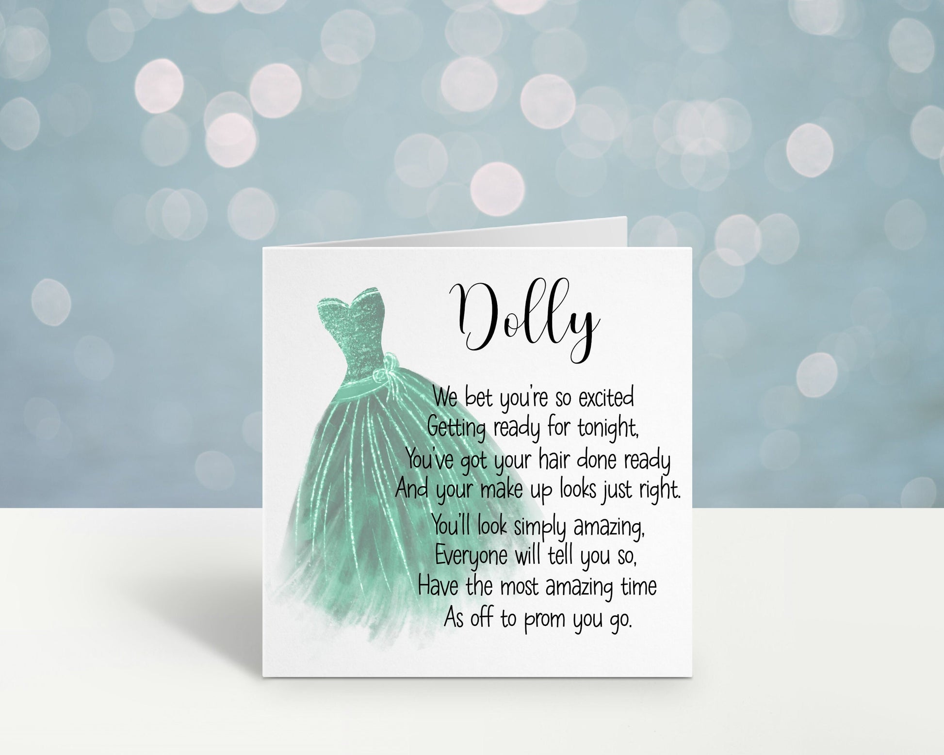 Prom Card, Personalised Card For Prom Night, Celebration Card