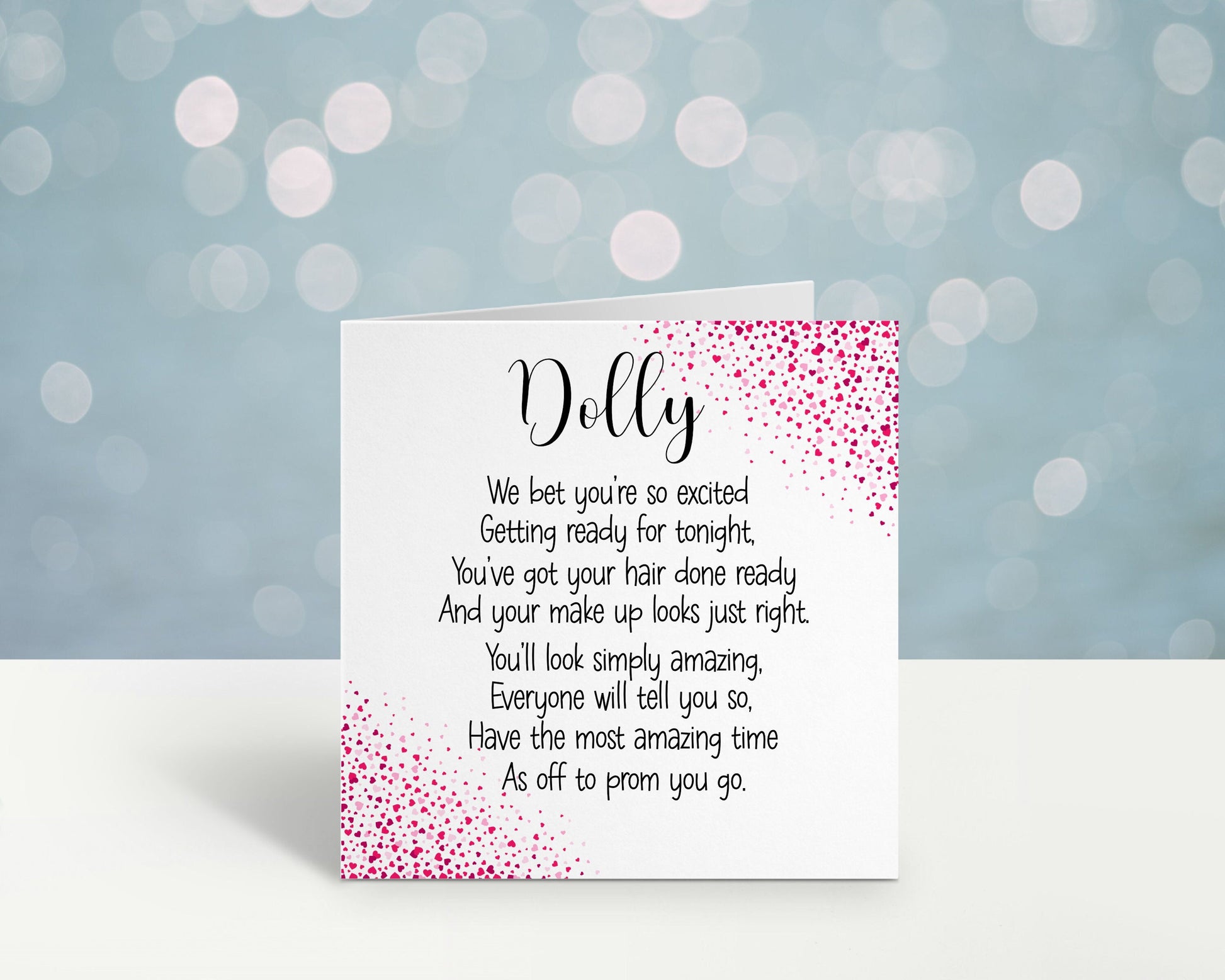 Prom Card, Personalised Card For Prom Night, Celebration Card