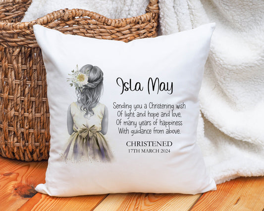 Christening Gift, Personalised Christening Gift, Christening Cushion Gift, Baptism Gift, Gift For Granddaughter, Gift For Daughter