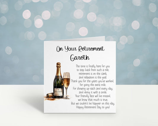 Retirement Card, Personalised Retirement Card For Him, Personalised Retirement Card For Her, Male Retirement Card, Female Retirement Card