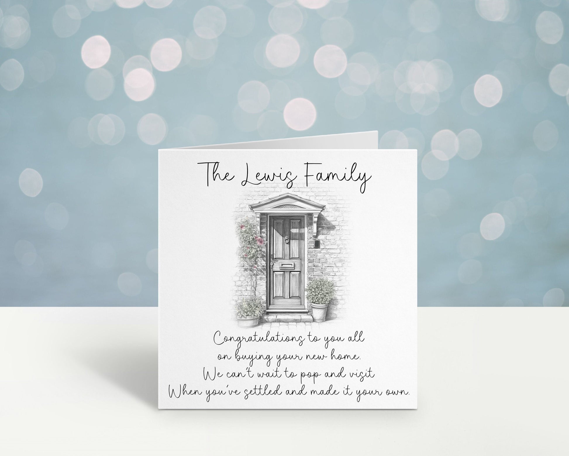 Personalised New Home Card, Moving Home Card, Congratulations On Your New Home Card, Personalised New Home Card, New Home Card Family