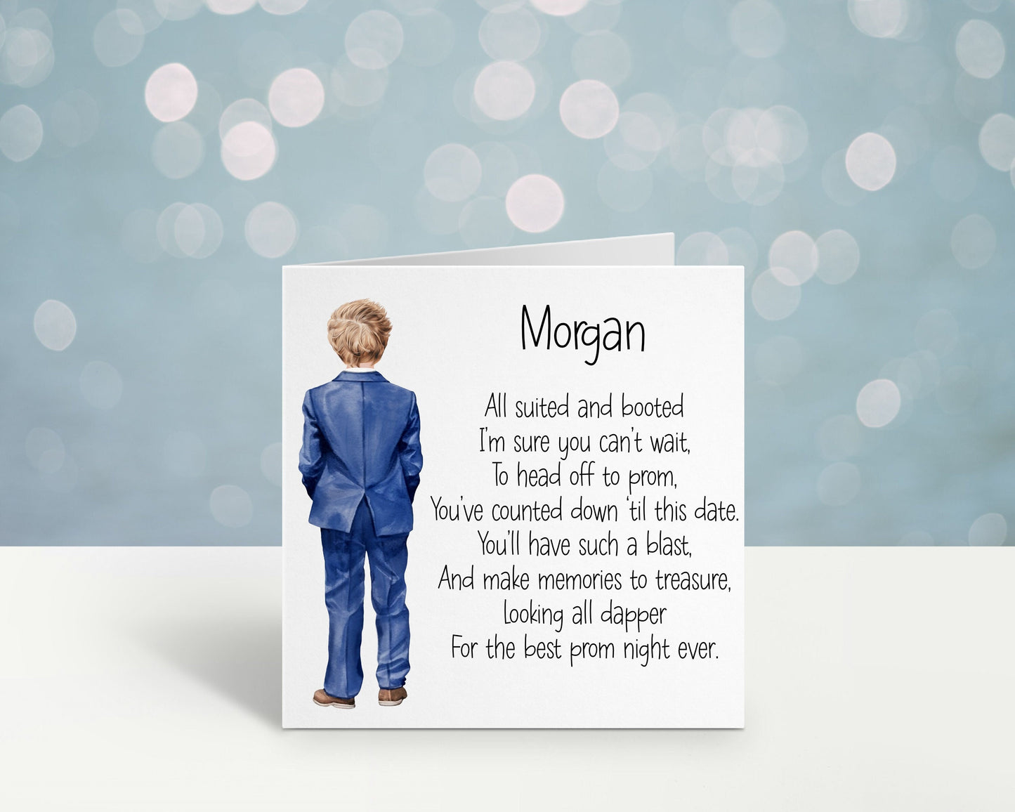 Prom Card, Personalised Card For Prom Night, Celebration Card