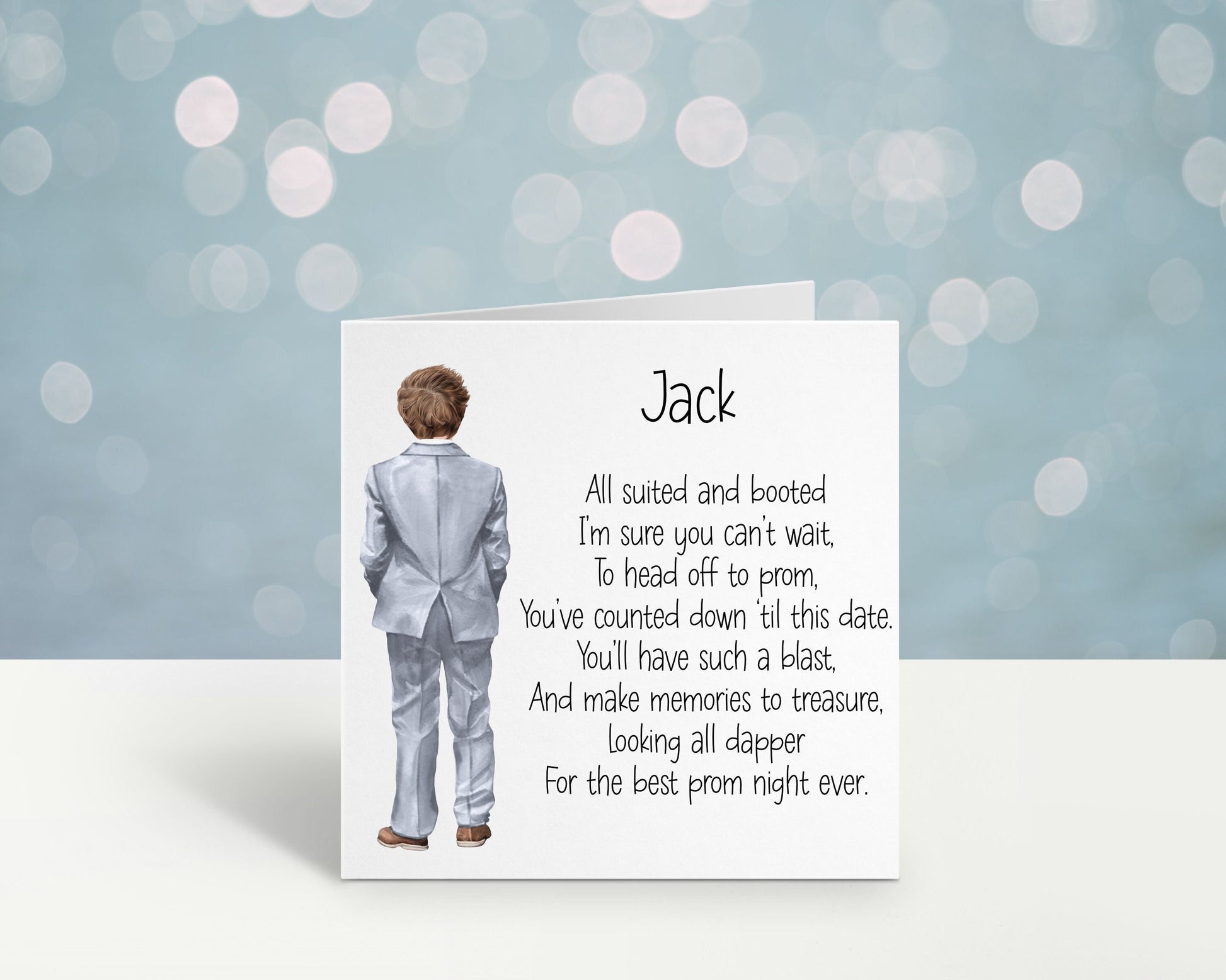 Prom Card, Personalised Card For Prom Night, Celebration Card
