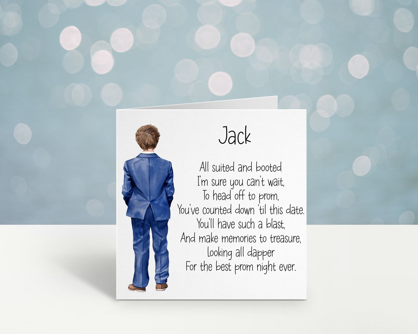 Prom Card, Personalised Card For Prom Night, Celebration Card
