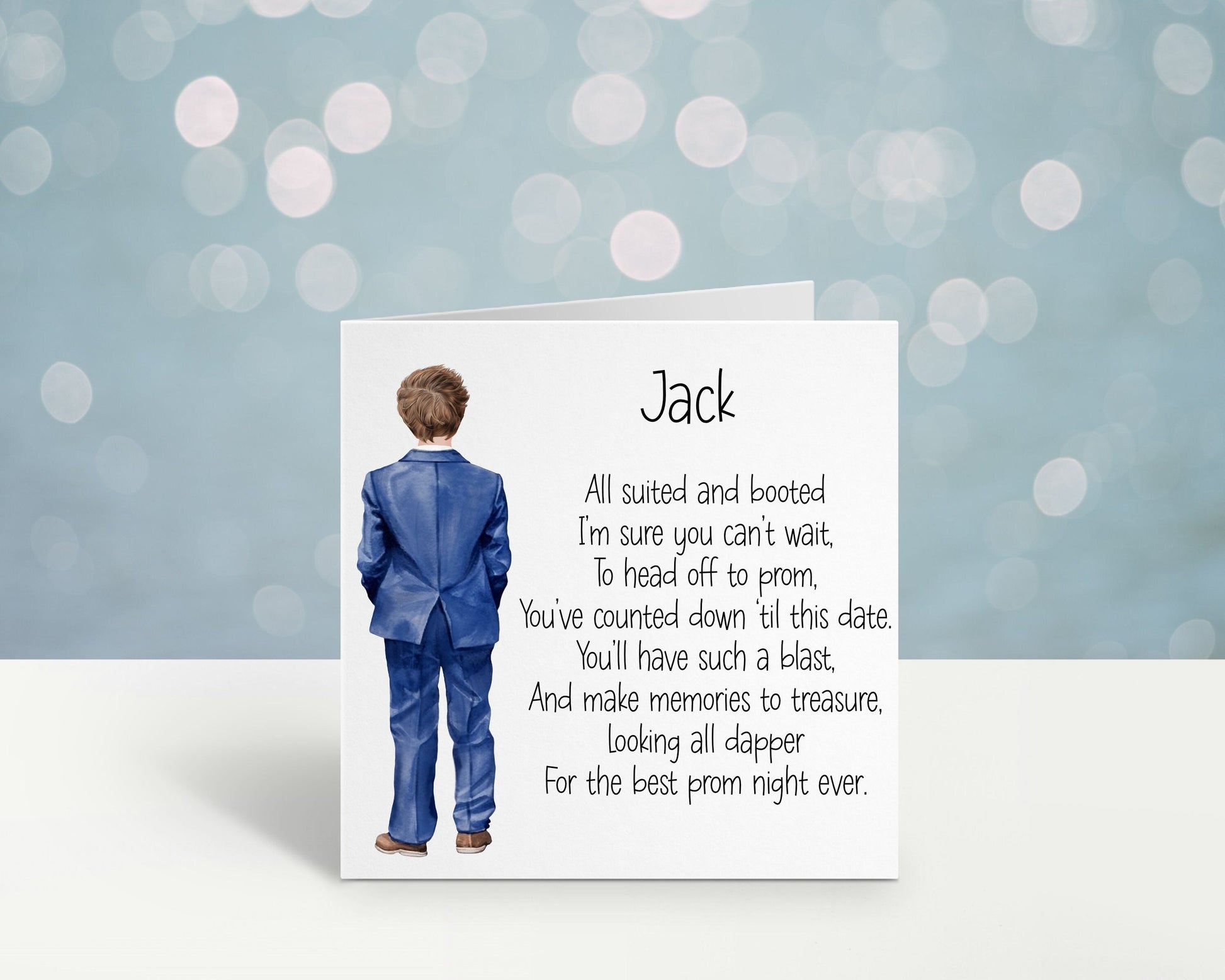 Prom Card, Personalised Card For Prom Night, Celebration Card