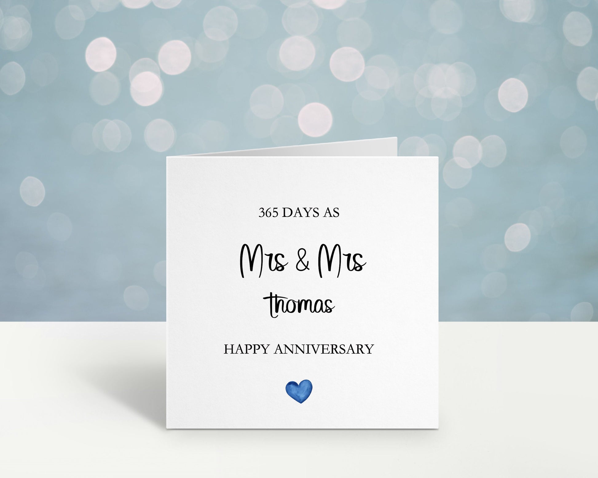 1st Anniversary Card, Personalised First Wedding Anniversary Card, 365 Days Married, Mr & Mrs Card, Mr And Mr Card, Mrs And Mrs Card