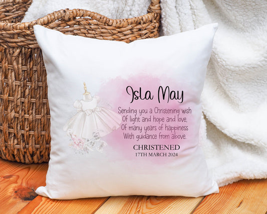 Christening Gift, Personalised Christening Gift, Christening Cushion Gift, Baptism Gift, Gift For Granddaughter, Gift For Daughter