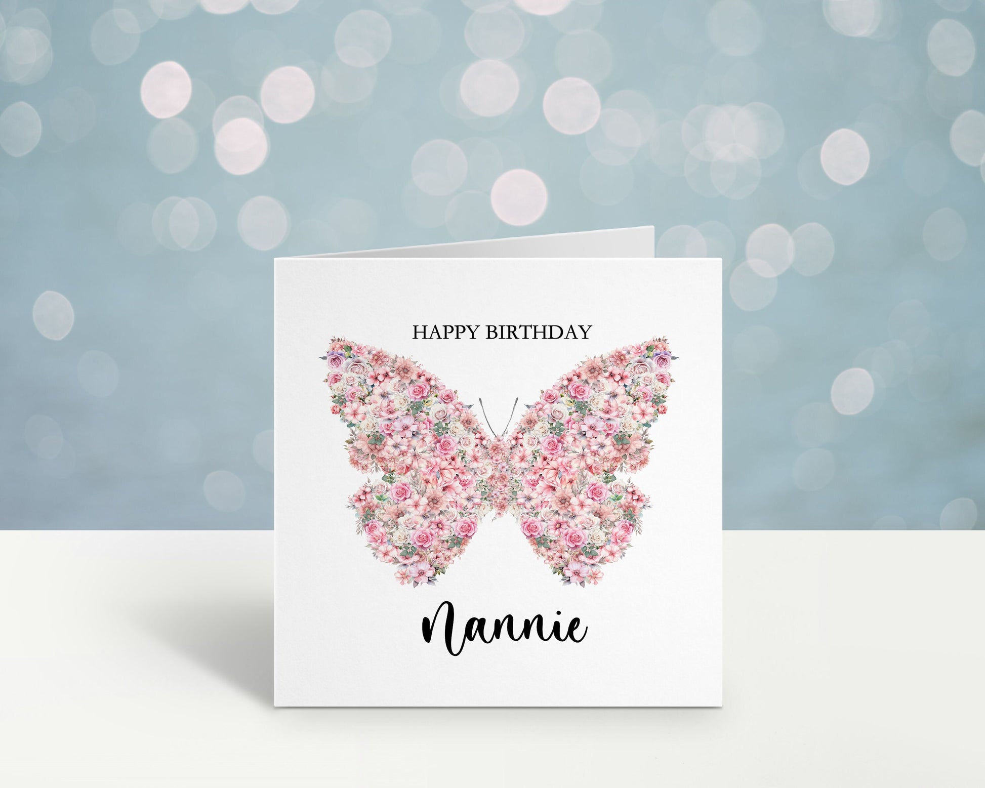Nanna Birthday Card, Personalised Mum Birthday Card For Her, Butterfly Birthday Card, Card For Nanny, Card For Grandma, Card For Nanna