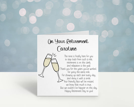 Retirement Card, Personalised Retirement Card For Him, Personalised Retirement Card For Her, Male Retirement Card, Female Retirement Card