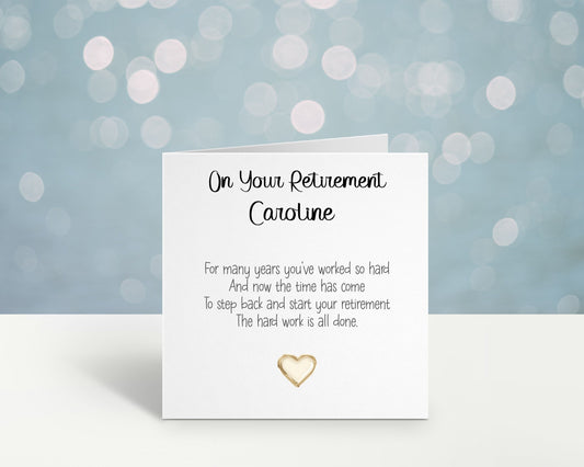 Retirement Card, Personalised Retirement Card For Him, Personalised Retirement Card For Her, Male Retirement Card, Female Retirement Card