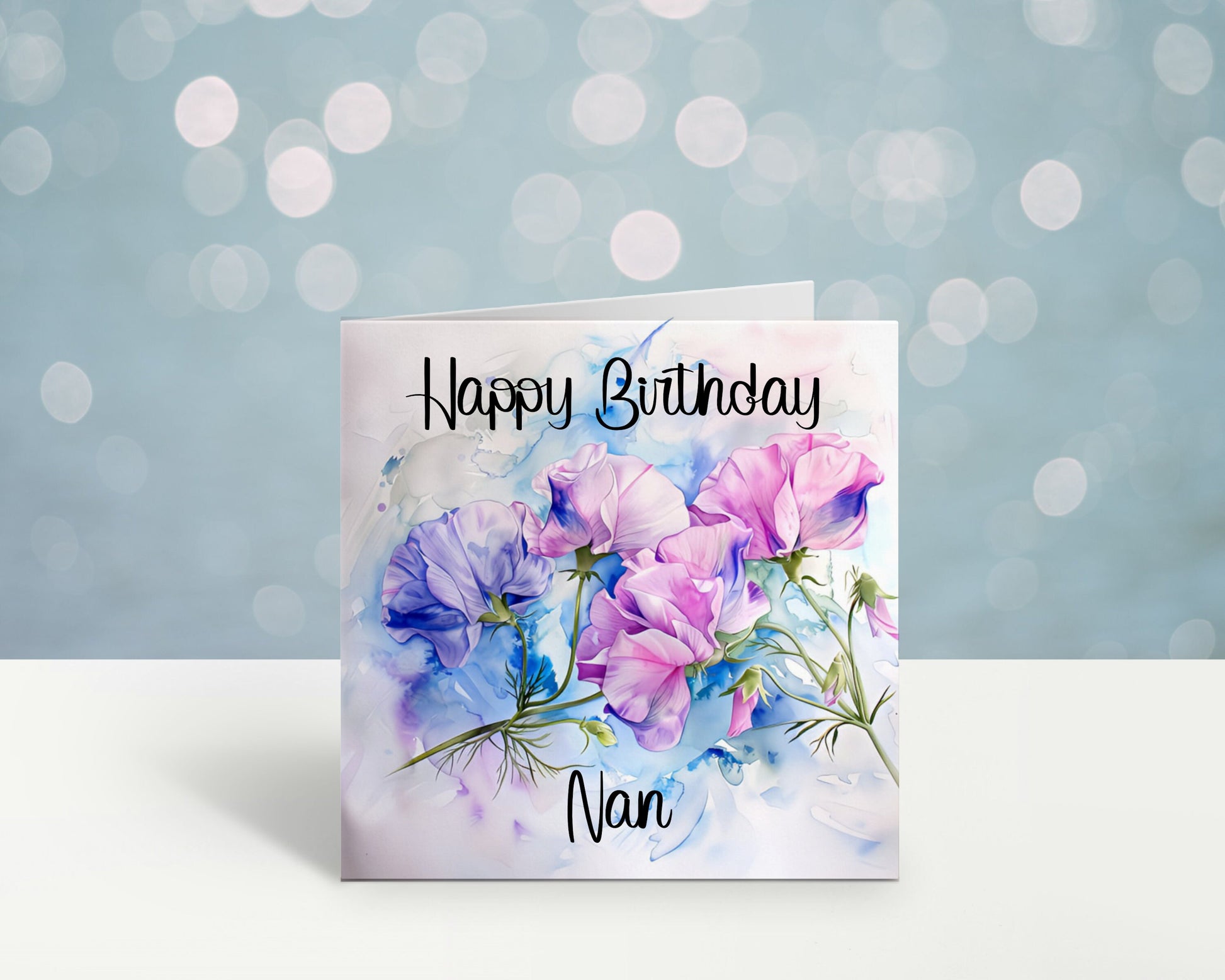 Sister In Law Birthday Card, Personalised Mum Birthday Card For Her, Sweetpea Birthday Card, Card For Nanny, Card For Grandma, Card For Nan