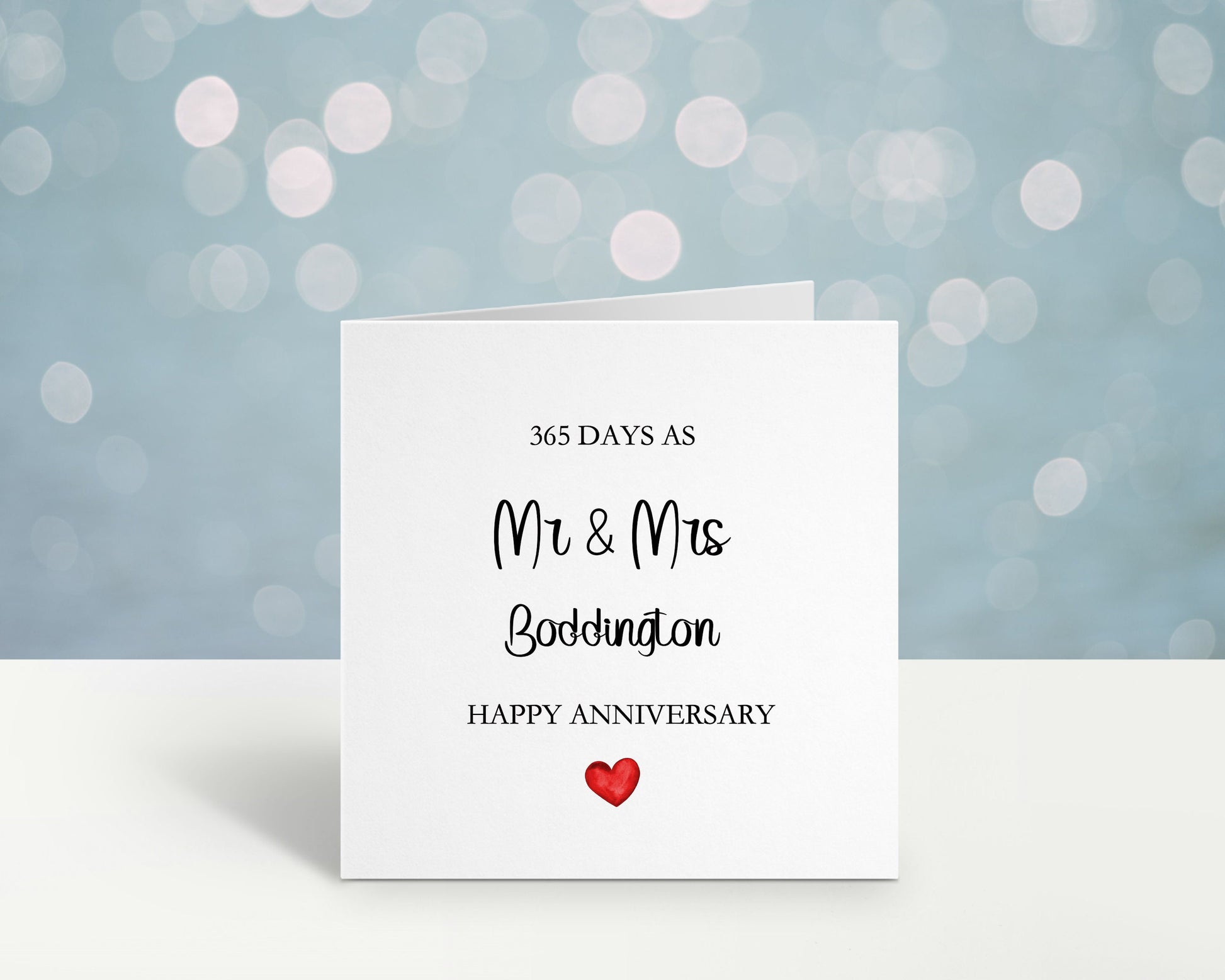 1st Anniversary Card, Personalised First Wedding Anniversary Card, 365 Days Married, Mr & Mrs Card, Mr And Mr Card, Mrs And Mrs Card