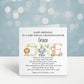 Personalised First Birthday Card For A Special Little Boy, Special Little Girl, 1st Birthday Card Granddaughter, Son, 1st Birthday Poem