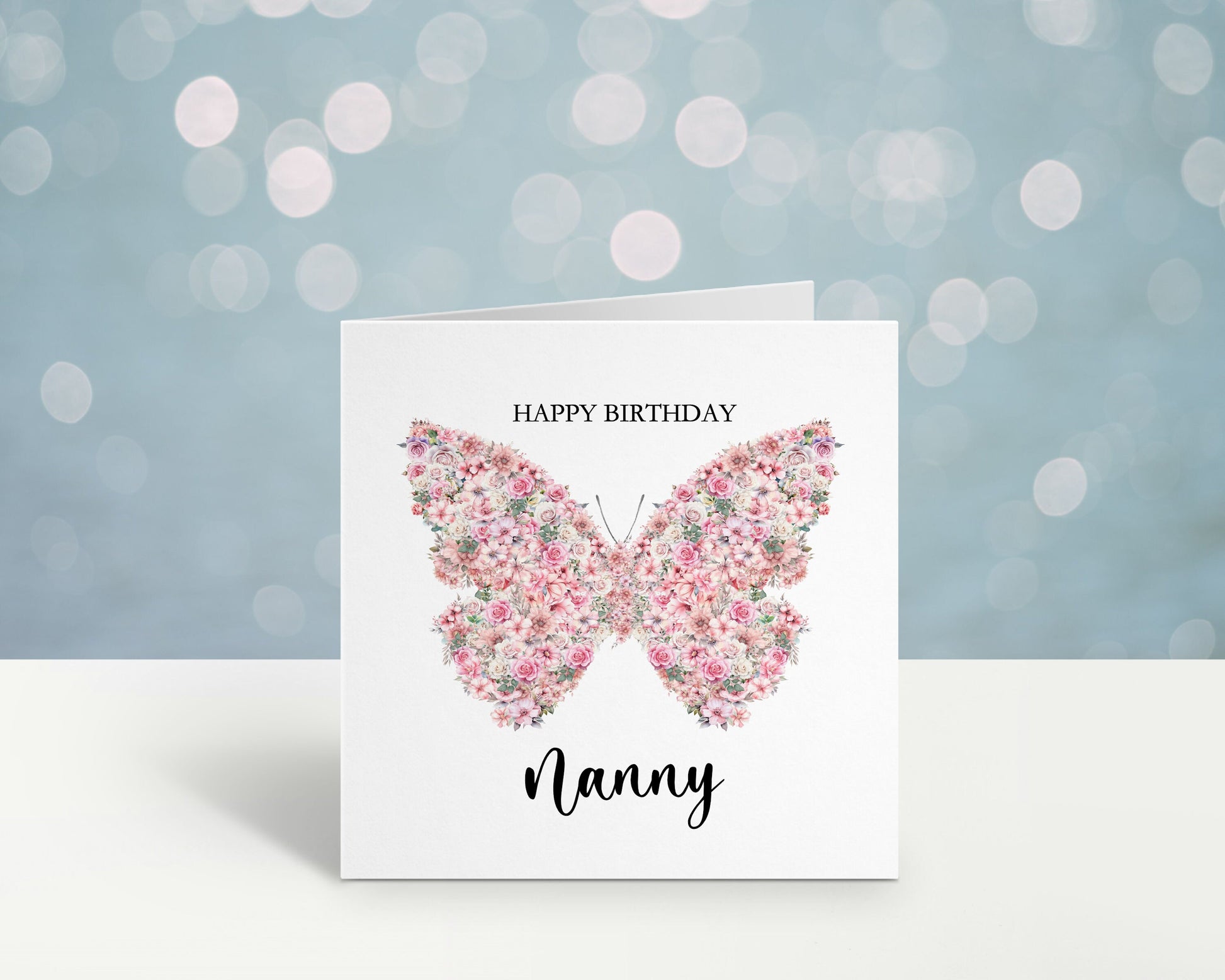Nan Birthday Card, Personalised Mum Birthday Card For Her, Butterfly Birthday Card, Card For Nanny, Card For Grandma, Card For Nanna