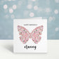 Nanna Birthday Card, Personalised Mum Birthday Card For Her, Butterfly Birthday Card, Card For Nanny, Card For Grandma, Card For Nanna