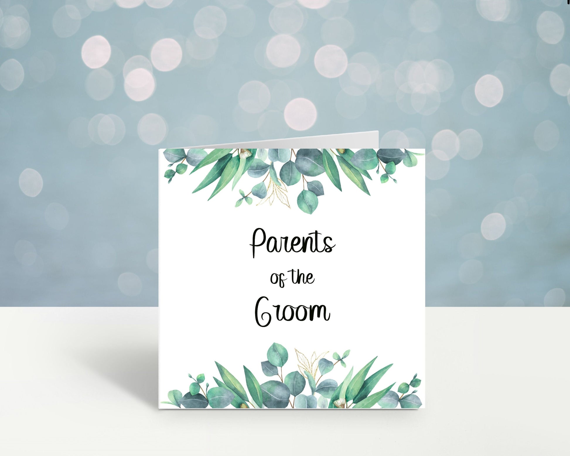 Parents Of The Groom Card, Parents Of The Bride Card, Wedding Day Card