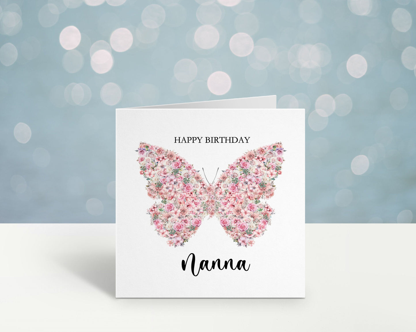 Nanna Birthday Card, Personalised Mum Birthday Card For Her, Butterfly Birthday Card, Card For Nanny, Card For Grandma, Card For Nanna