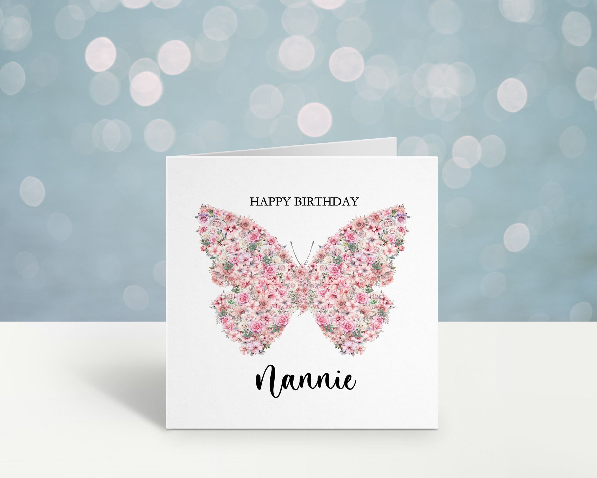 Nannie Birthday Card, Personalised Mum Birthday Card For Her, Butterfly Birthday Card, Card For Nanny, Card For Grandma, Card For Nanna
