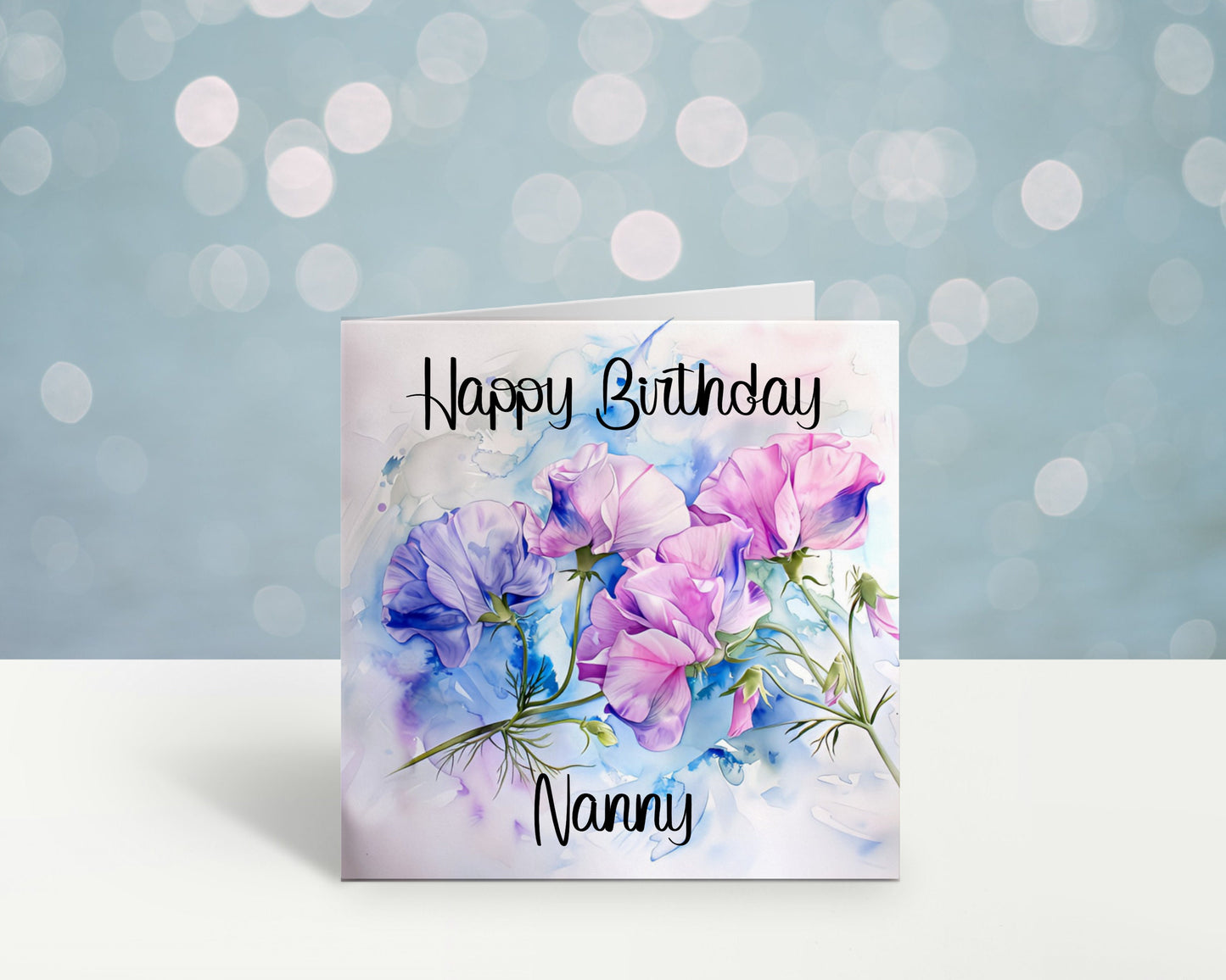 Sister In Law Birthday Card, Personalised Mum Birthday Card For Her, Sweetpea Birthday Card, Card For Nanny, Card For Grandma, Card For Nan