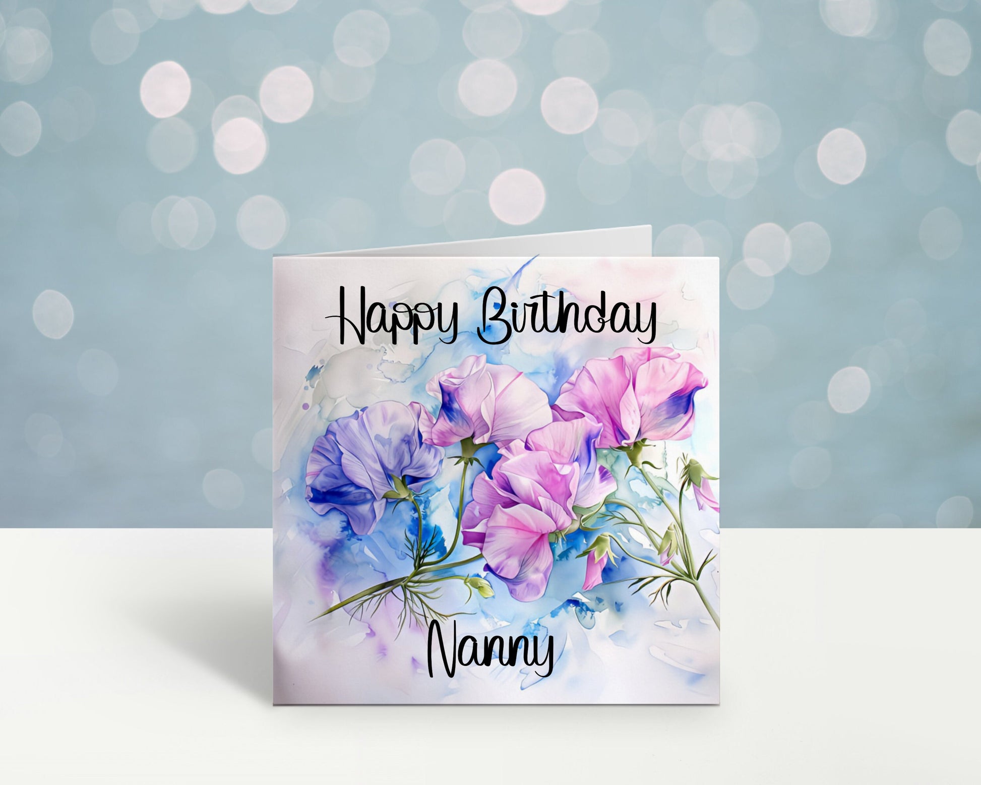 Sister Birthday Card, Personalised Mum Birthday Card For Her, Sweetpea Birthday Card, Card For Nanny, Card For Grandma, Card For Nan