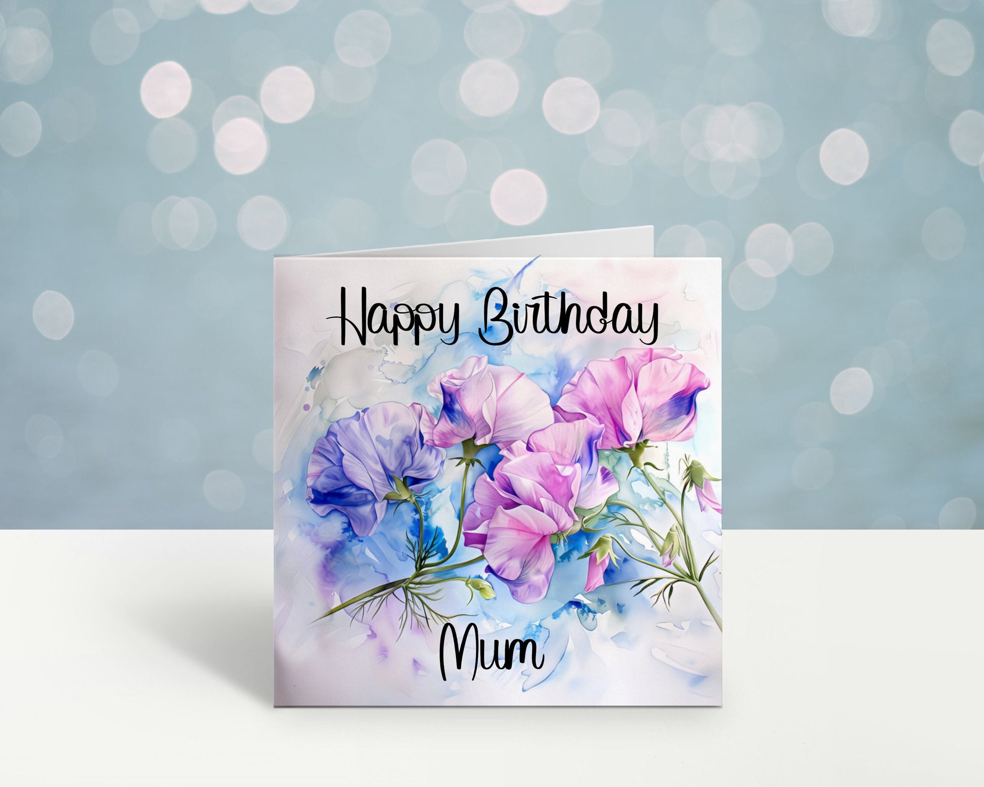 Mum Birthday Card, Personalised Mum Birthday Card For Her, Sweetpea Birthday Card, Card For Nanny, Card For Grandma, Card For Nan