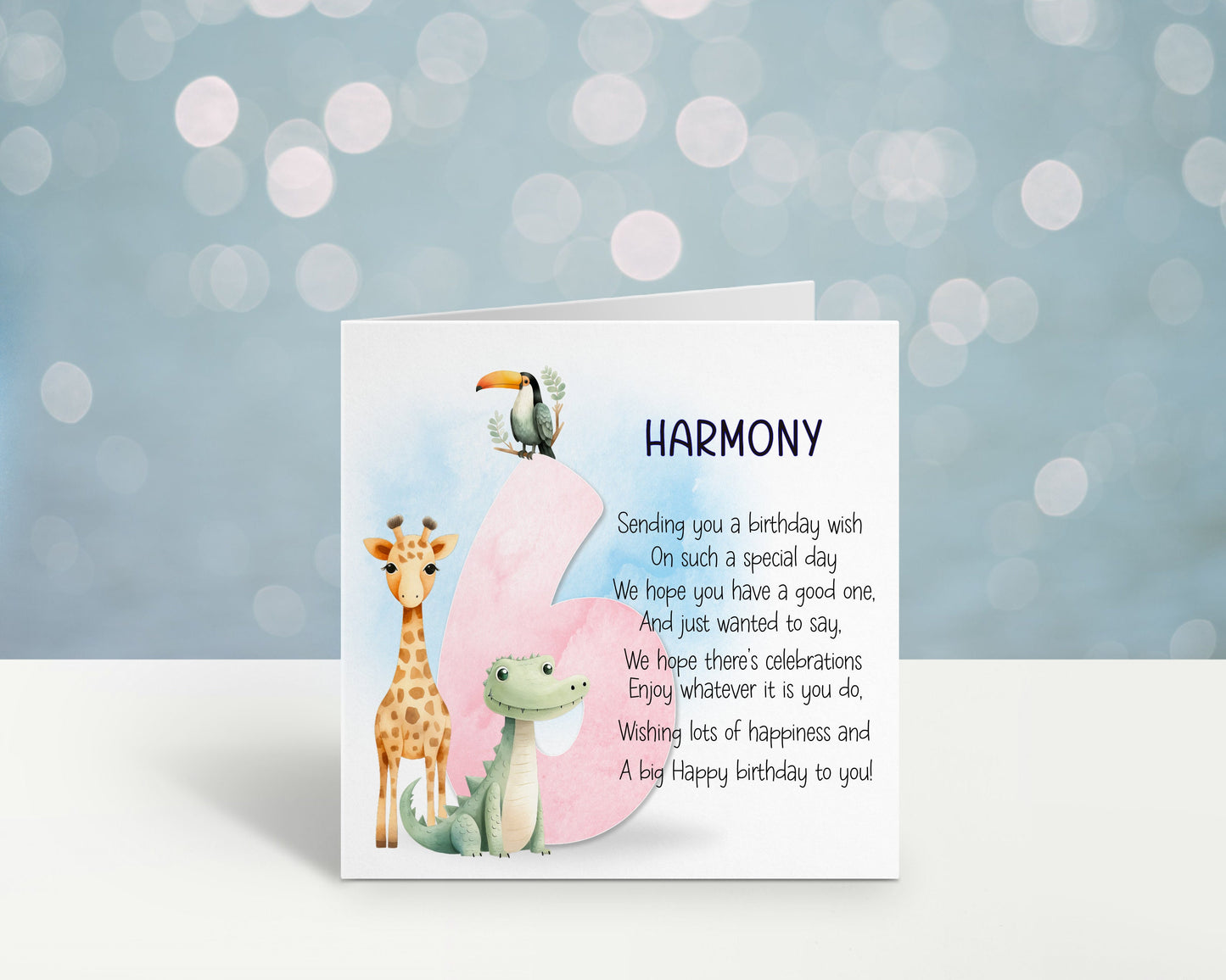 Personalised 1st 2nd 3rd 4th 5th 6th 7th 8th 9th Birthday Card, Animal Friends Birthday Card, Birthday Card For Girls, Birthday Card For Boy