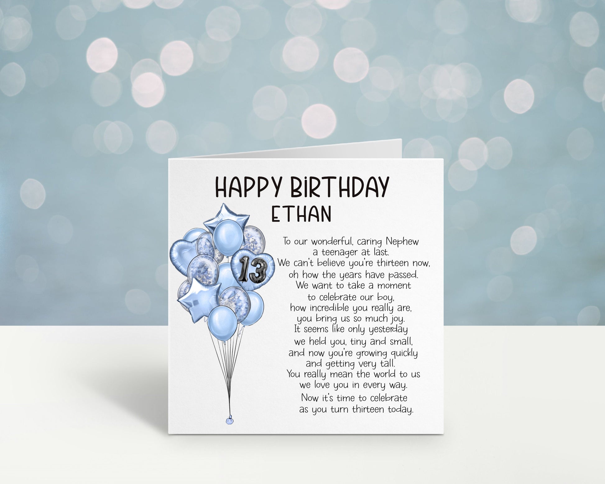 Personalised 13th Birthday Card, 13th Birthday Card For Grandson, Gamer Card For Son, Teenager Card, Great Nephew 13th Birthday Card