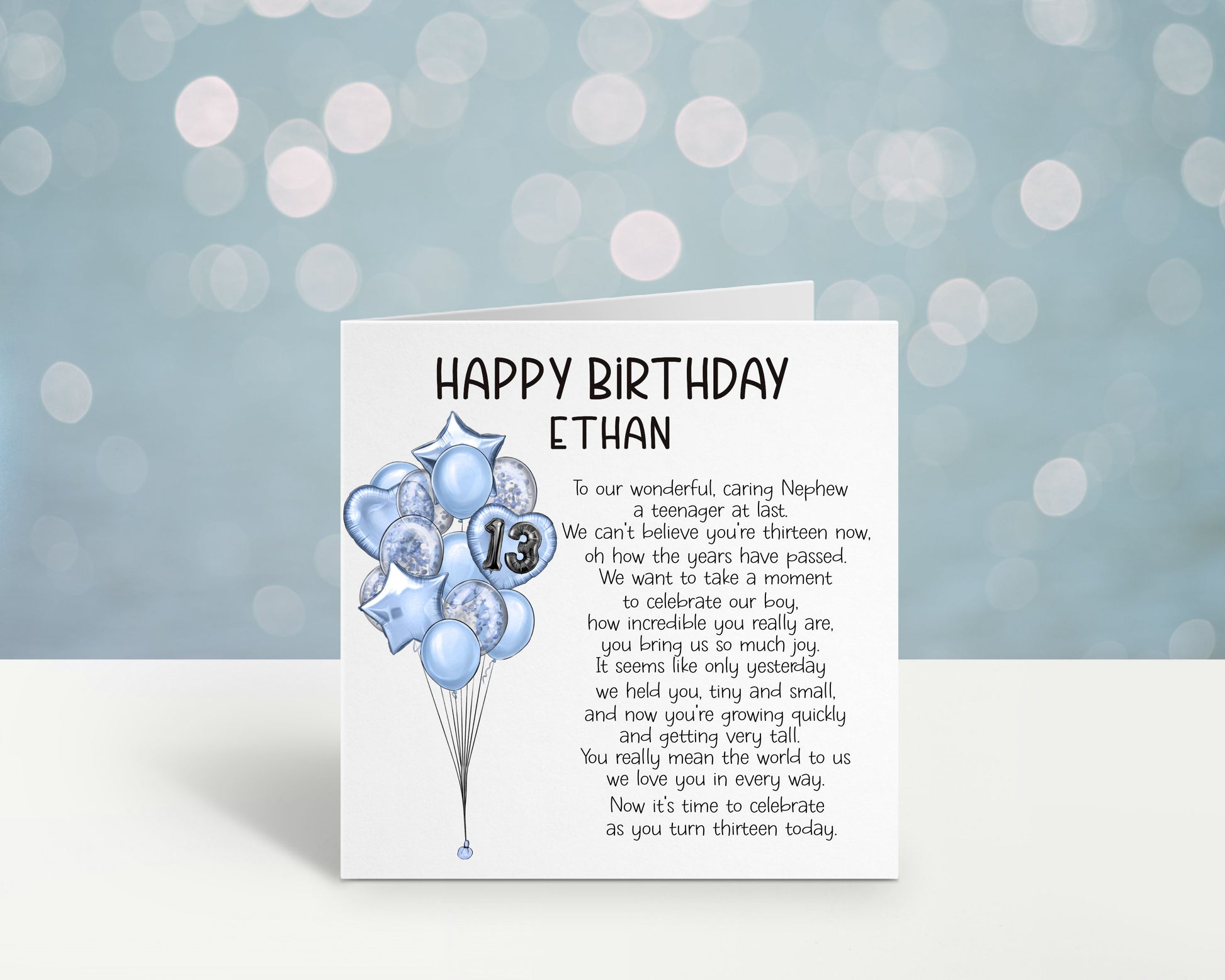 13th Birthday Card, 13th Birthday Card For Son, Gamer Card For Grandson, Teenager Card, Great Nephew 13th Birthday Card, Personalised Card